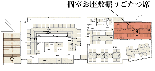 個室お座敷掘りごたつ席